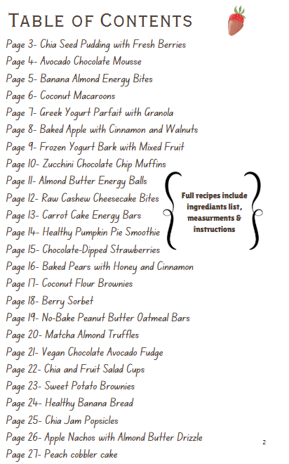 Healthy Dessert Recipes | 25 healthy treats in one Ebook